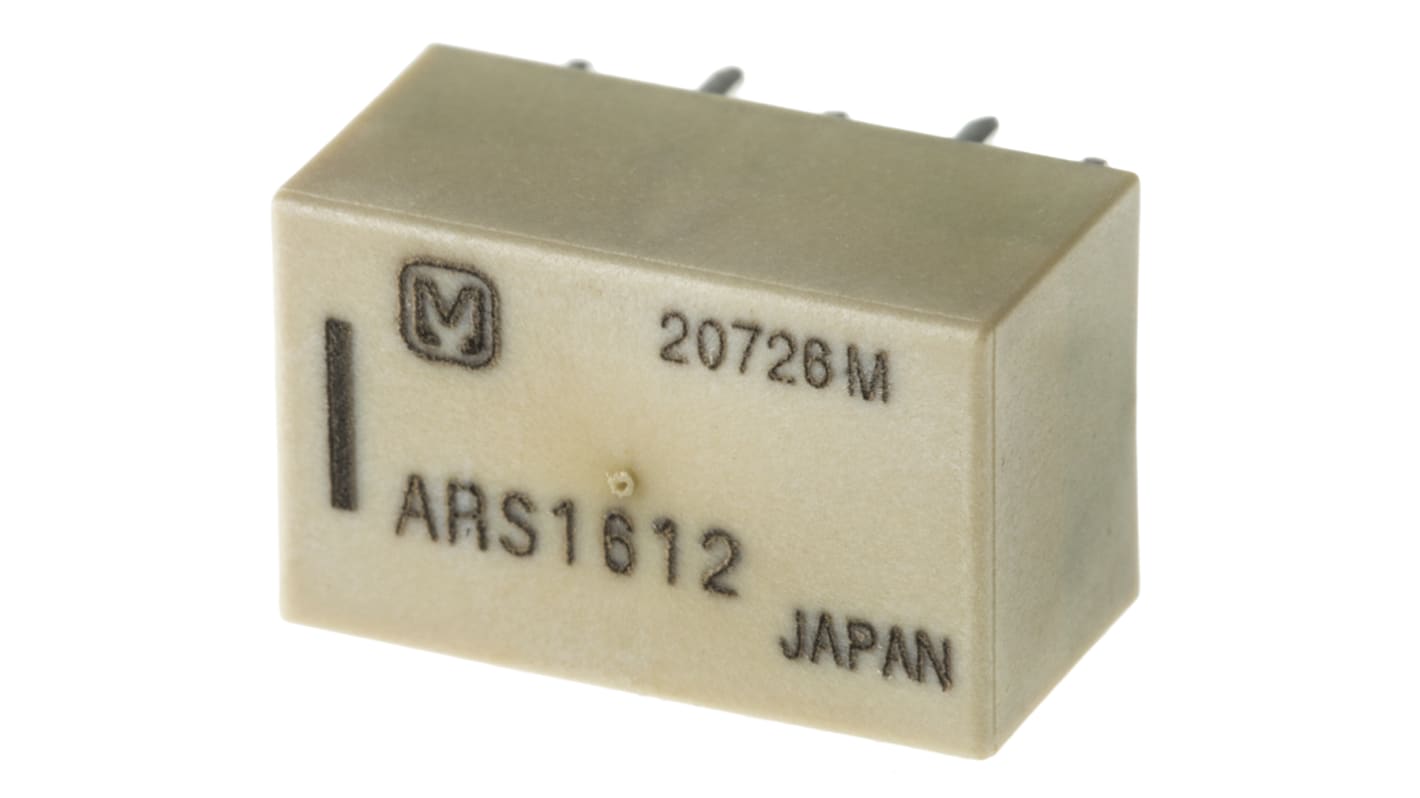 Relé de alta frecuencia con enclavamiento Panasonic, SPDT, bobina 12V dc / 3GHz, imp. 50Ω, montaje en PCB