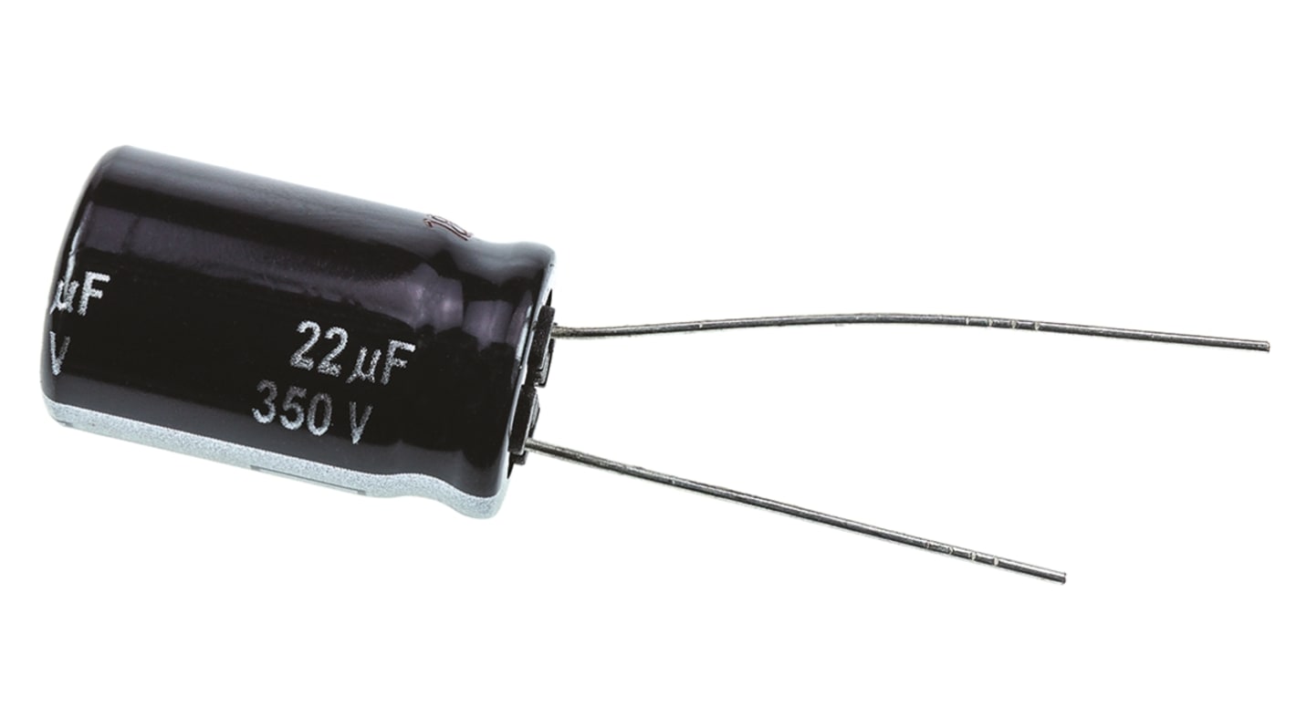 Panasonic 22μF Aluminium Electrolytic Capacitor 350V dc, Radial, Through Hole - EEUEE2V220