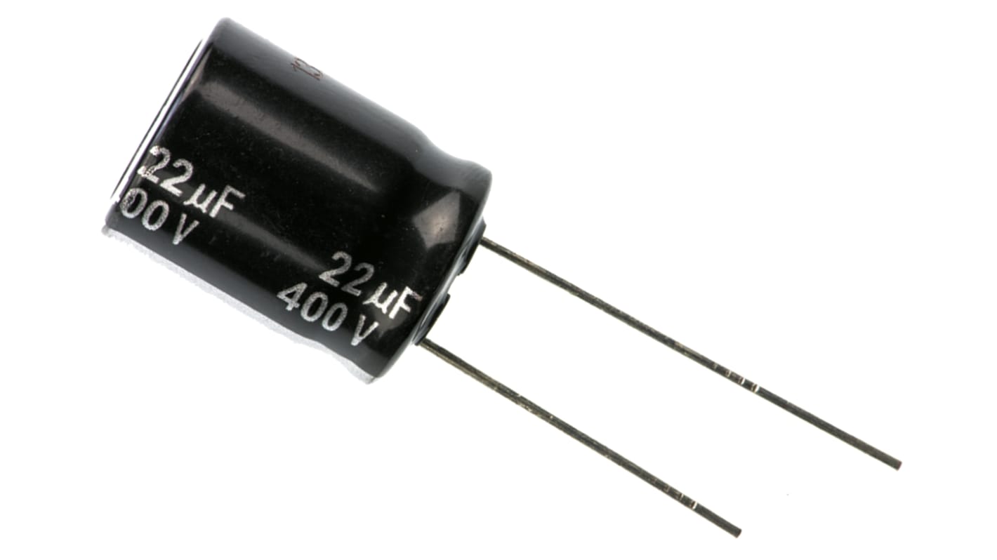 Panasonic 22μF Aluminium Electrolytic Capacitor 400V dc, Radial, Through Hole - EEUEE2G220S