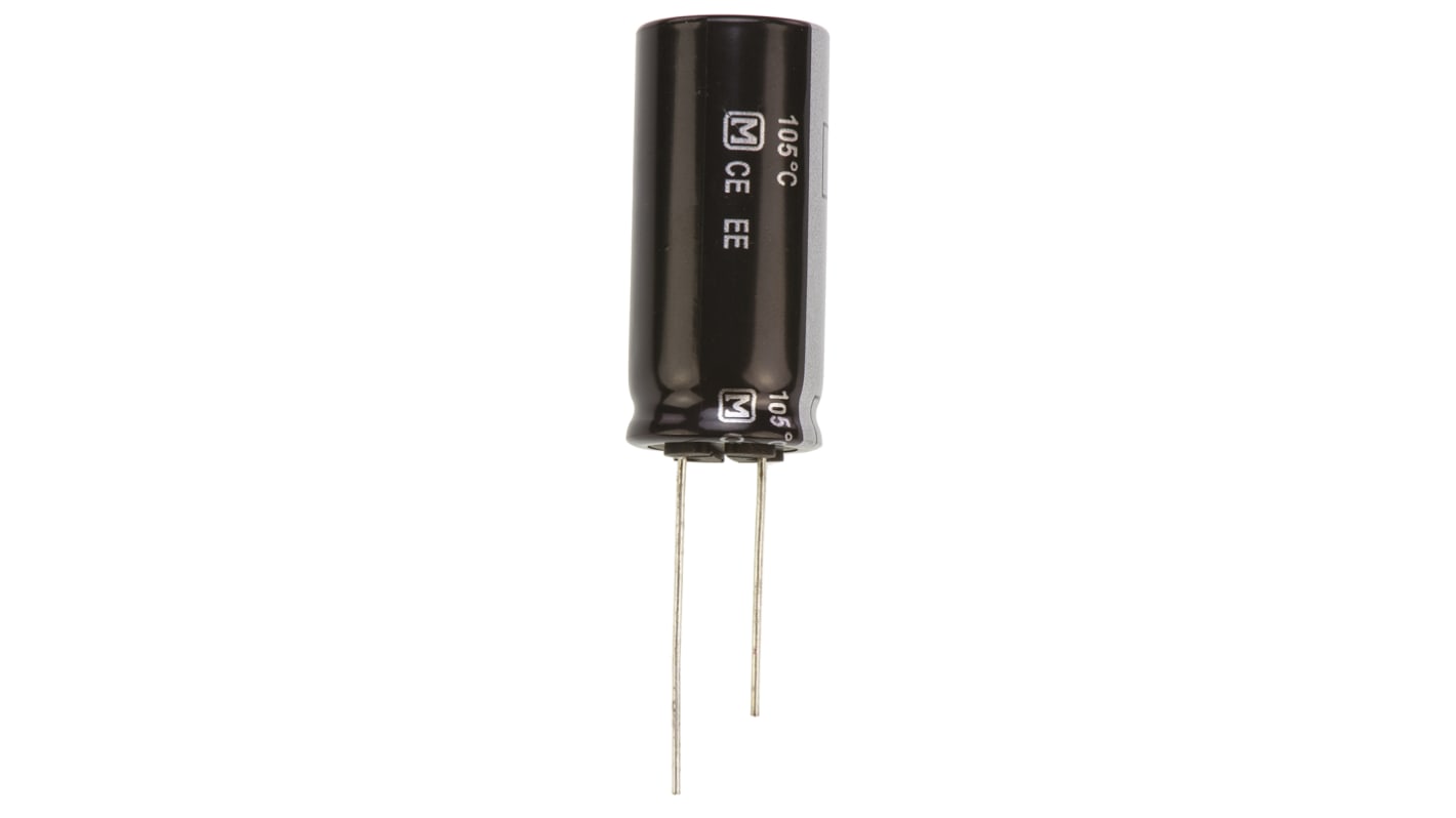 Panasonic EE RADIAL, THT Aluminium-Elektrolyt Kondensator 100μF ±20% / 400V dc, Ø 18mm x 40mm, bis 105°C