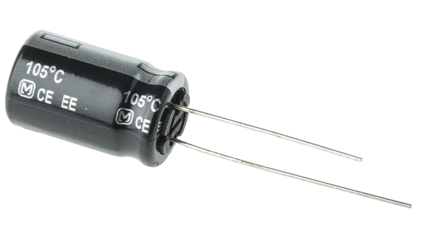 Panasonic 10μF Aluminium Electrolytic Capacitor 450V dc, Radial, Through Hole - EEUEE2W100