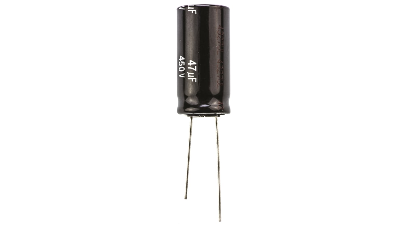 Panasonic 47μF Aluminium Electrolytic Capacitor 450V dc, Radial, Through Hole - EEUEE2W470