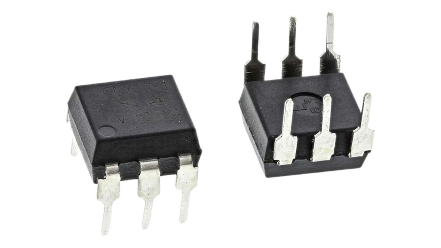Vishay, CNY17-1 DC Input Transistor Output Optocoupler, Through Hole, 6-Pin PDIP