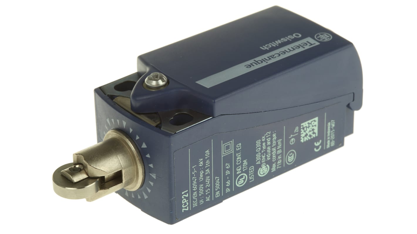 Telemecanique Sensors OsiSense XC Series Plunger Limit Switch, NO/NC, IP66, IP67, DP, Plastic Housing, 240V ac Max, 10A