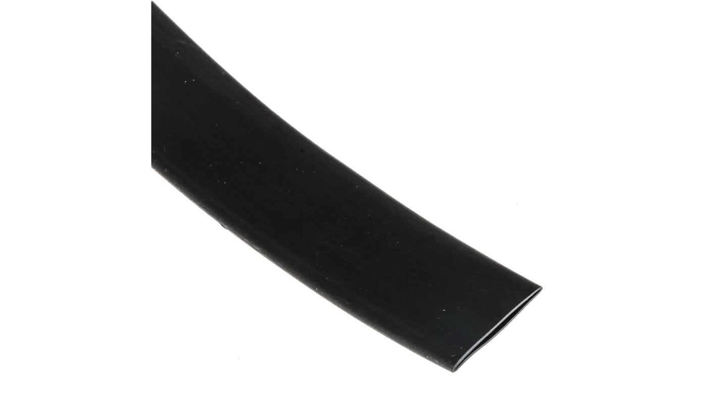 RS PRO Heat Shrink Tubing, Black 12.7mm Sleeve Dia. x 6m Length 2:1 Ratio