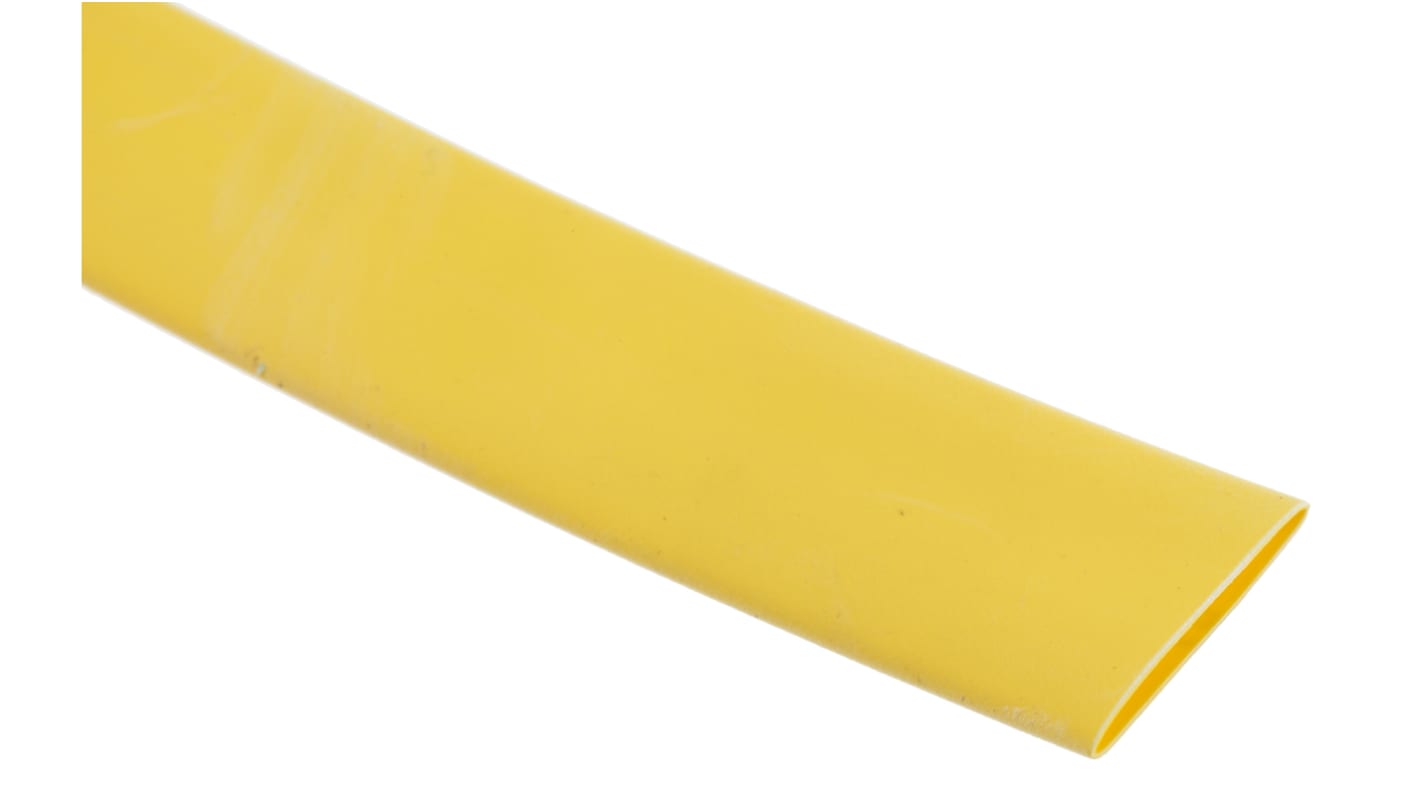 Tubo termorretráctil RS PRO de Poliolefina Amarillo, contracción 2:1, Ø 9.5mm, long. 6m