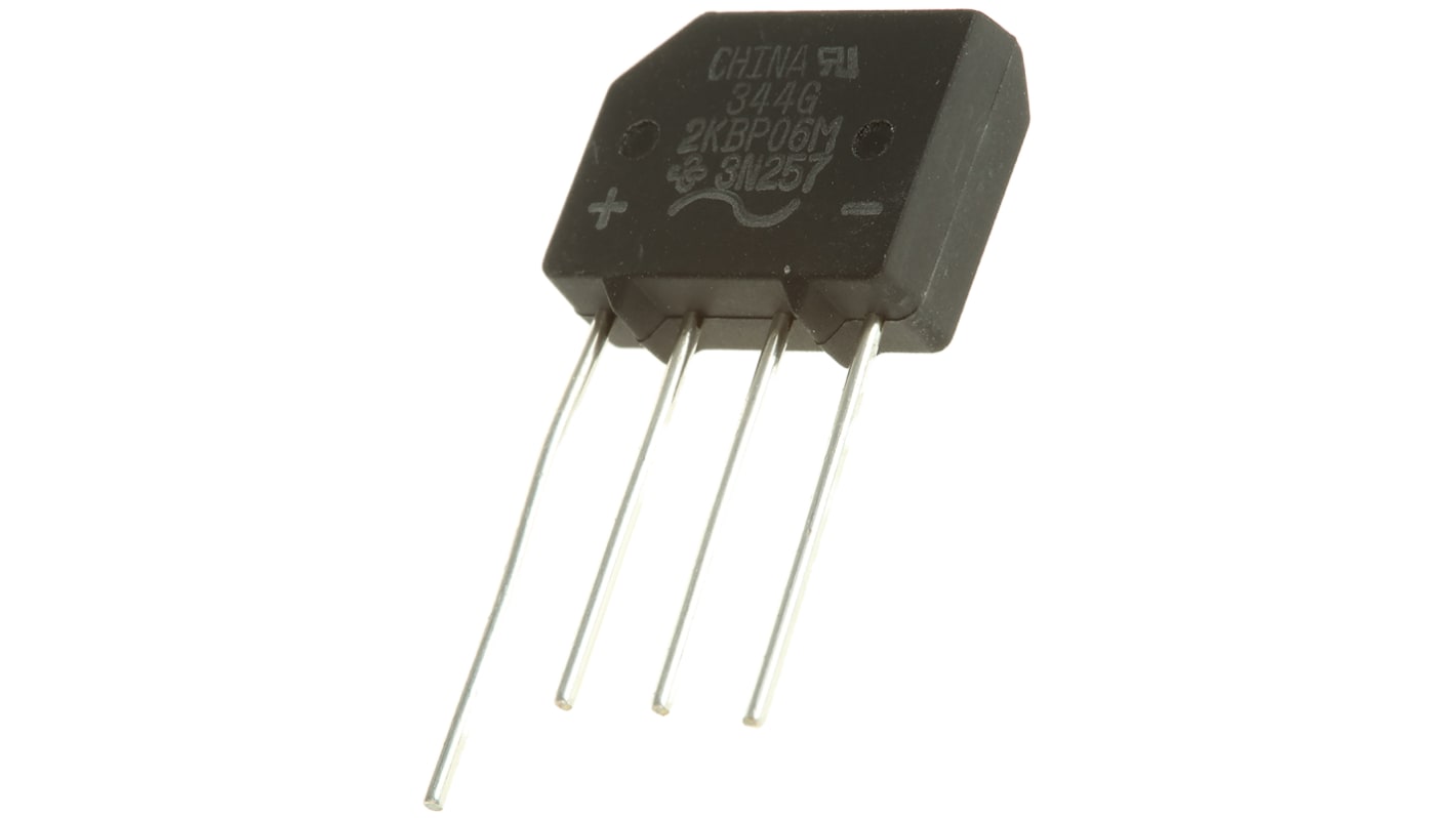 Vishay Bridge Rectifier, 2A, 600V, 4-Pin