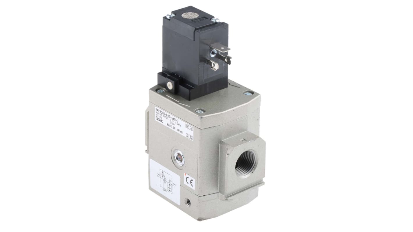 SMC Pneumatic Solenoid Valve - G 3/8 EAV3000 Series 24V dc