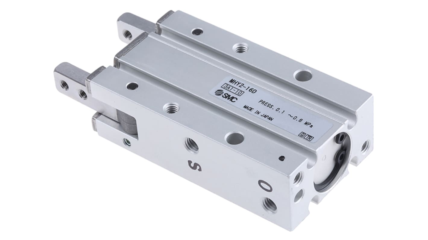 SMC MHY2 Pneumatikgreifer, Zweifach-Ausführung, 2 Greifarme, Winkel, 0,6 MPa max. M5 x 0,8