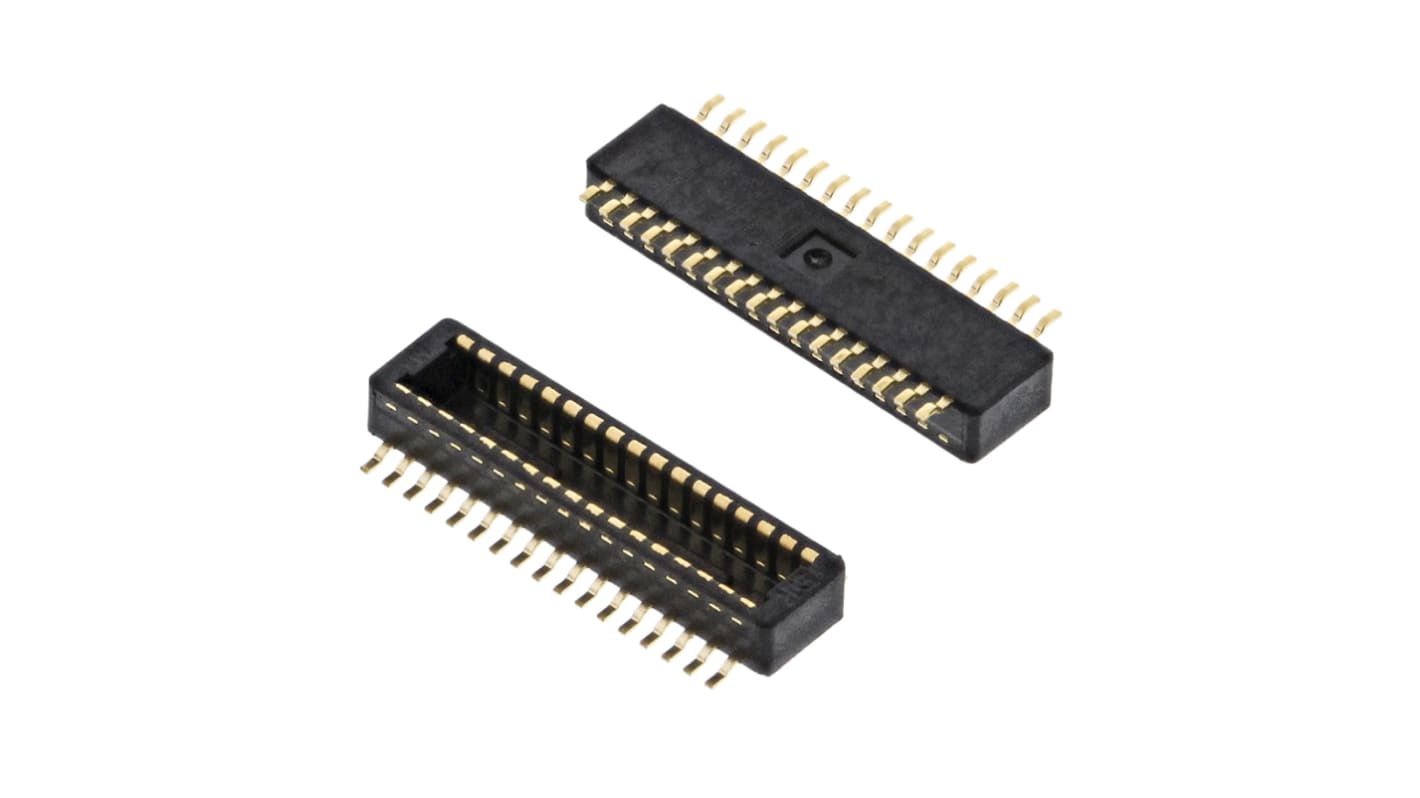 Hirose DF40 Series Straight Surface Mount PCB Header, 30 Contact(s), 0.4mm Pitch, 2 Row(s)