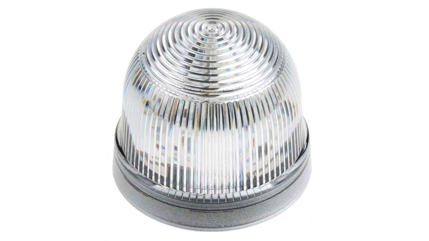 Werma EM 816 Series Clear Steady Beacon, 5 V dc, Panel Mount, LED Bulb, IP65