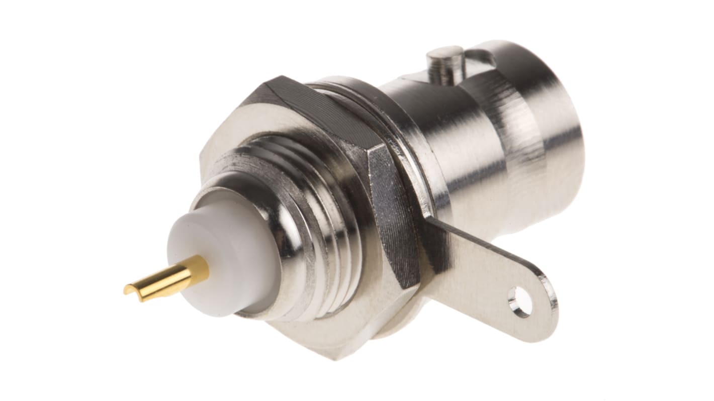 Amphenol, jack Panel Mount BNC Connector, 75Ω, Solder Termination, Straight Body