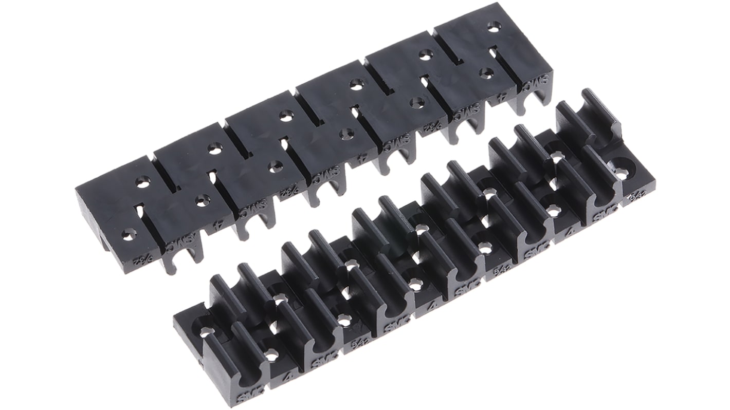 SMC Serie TM PP Rohrclips, für 12 Rohre Ø 4mm