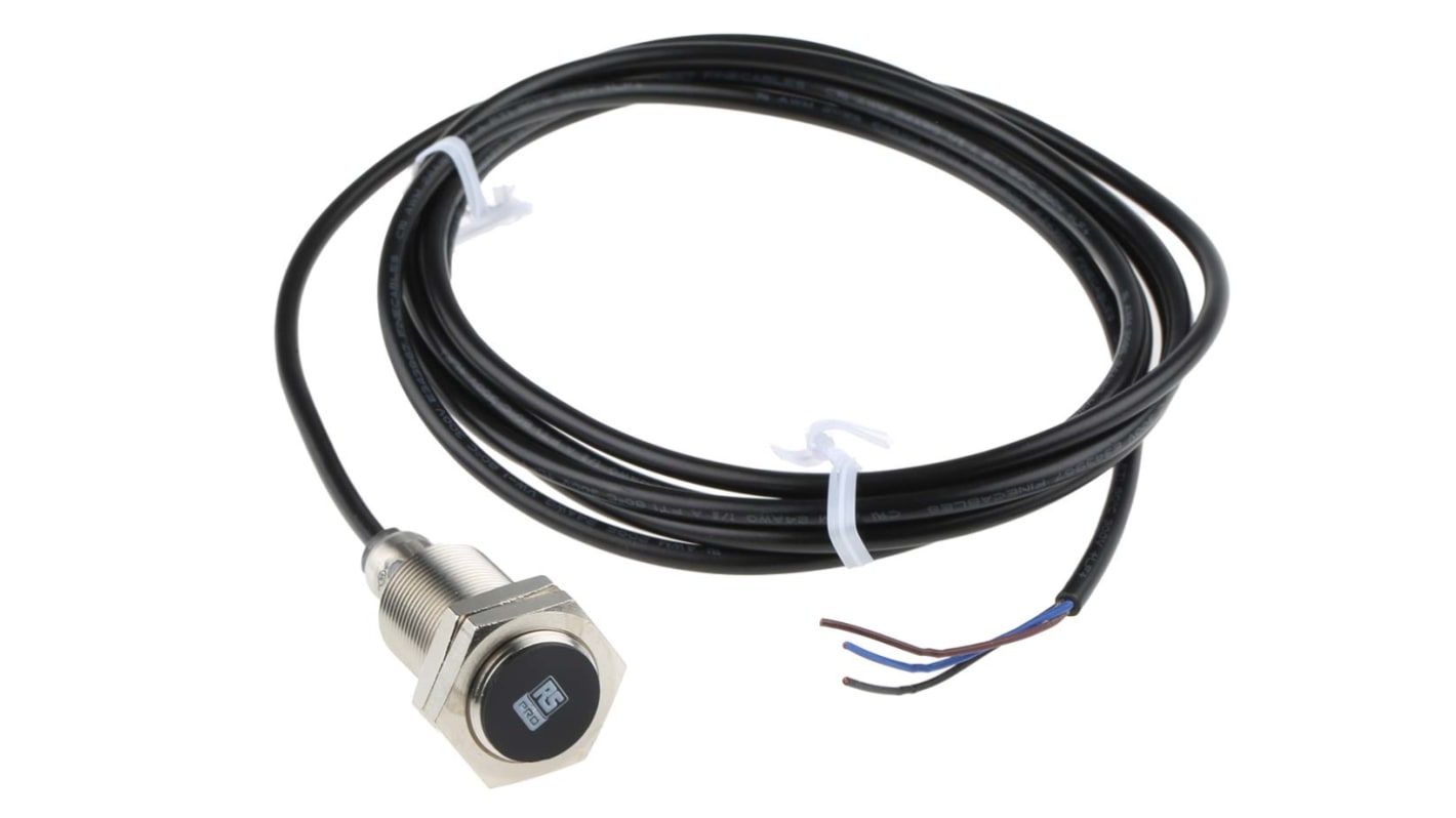 RS PRO Inductive Barrel-Style Proximity Sensor, M18 x 1, 5 mm Detection, NPN Output, 10 → 30 V dc, IP67