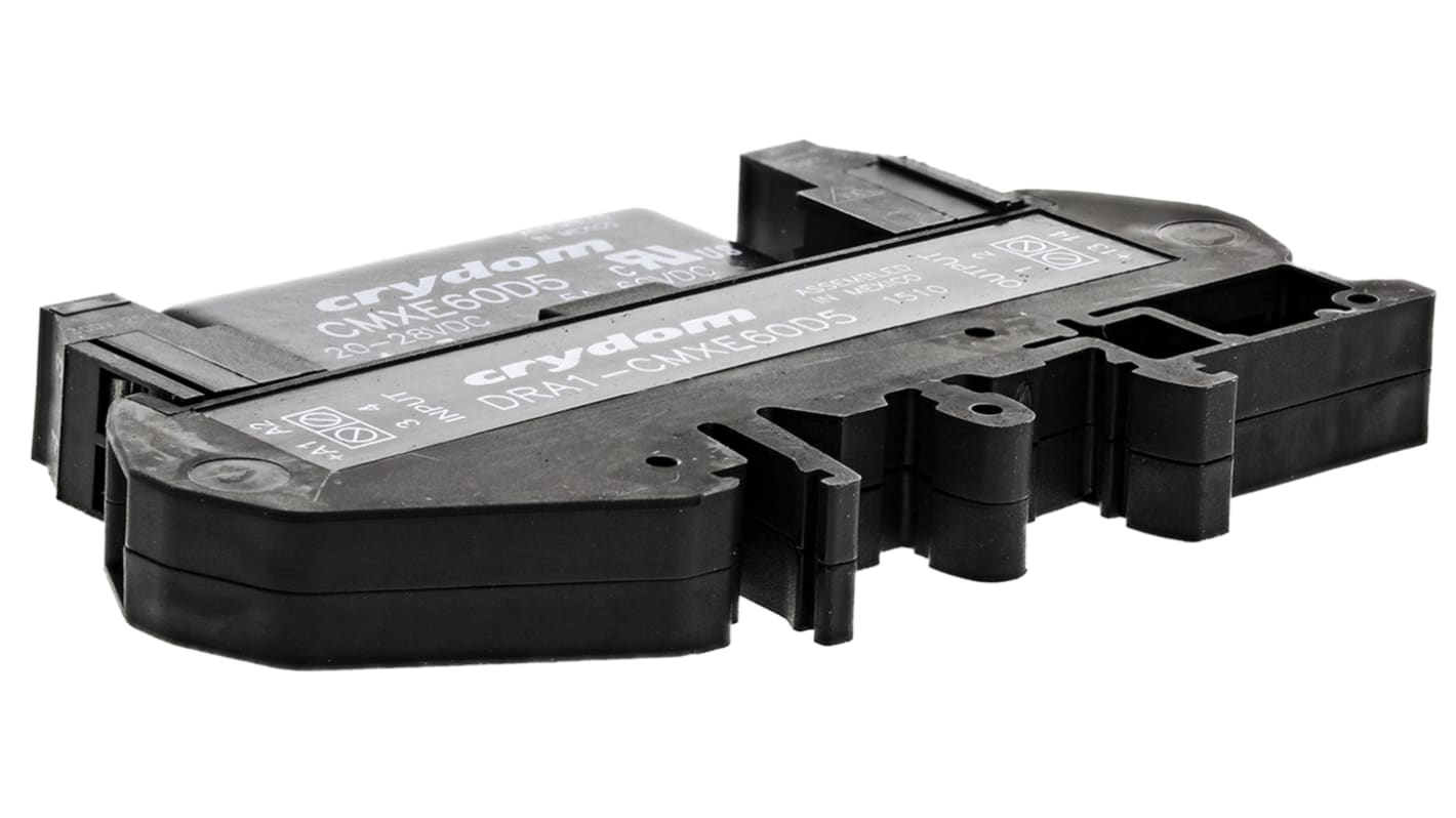 Sensata / Crydom ソリッドステートリレー 最大負荷電圧:60 V dc 最大負荷電流:5 A DIN Rail, DRA1-CMXE60D5