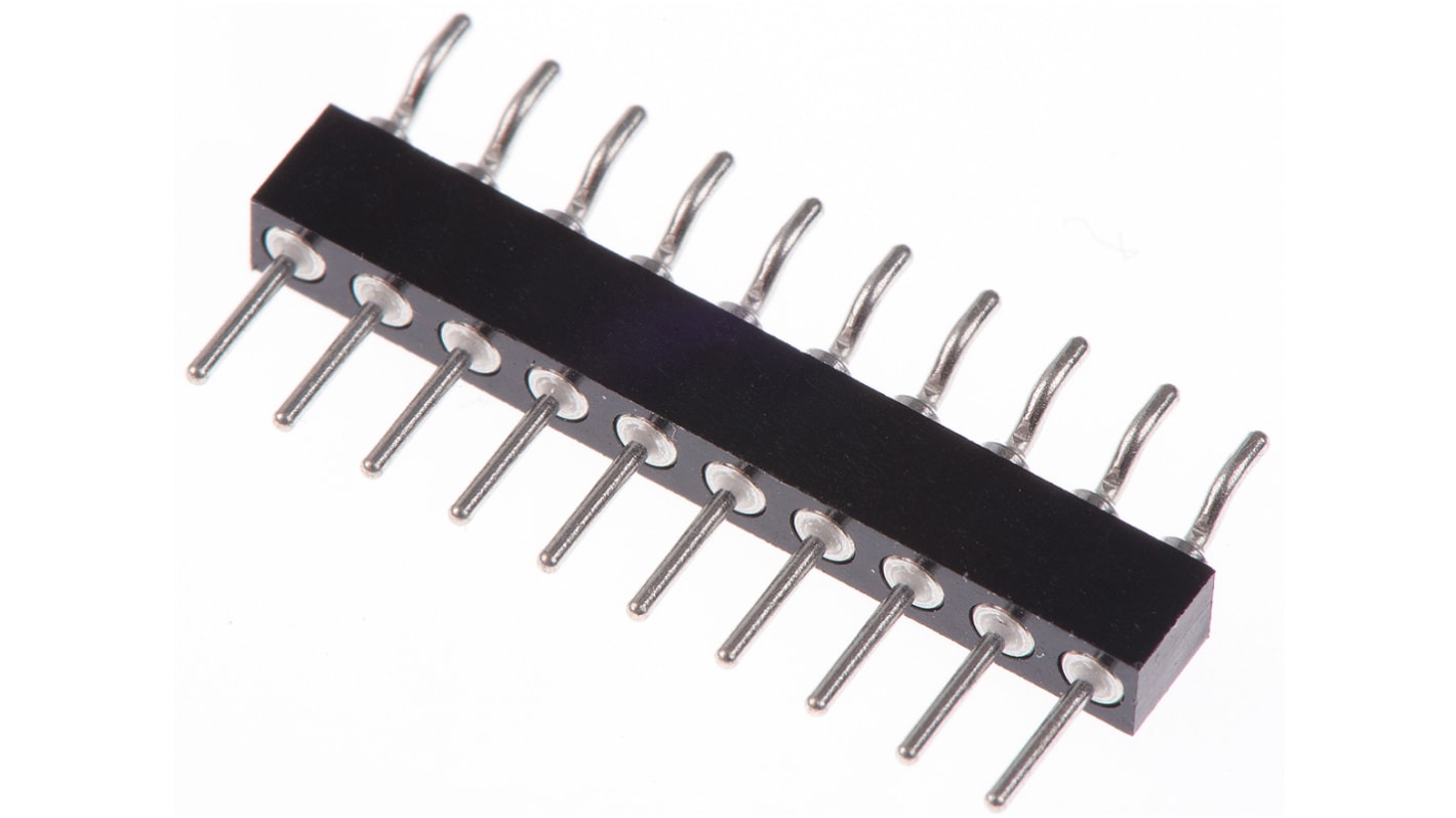 Preci-Dip Right Angle Surface Mount Pin Header, 10 Contact(s), 2.0mm Pitch, 1 Row(s), Unshrouded