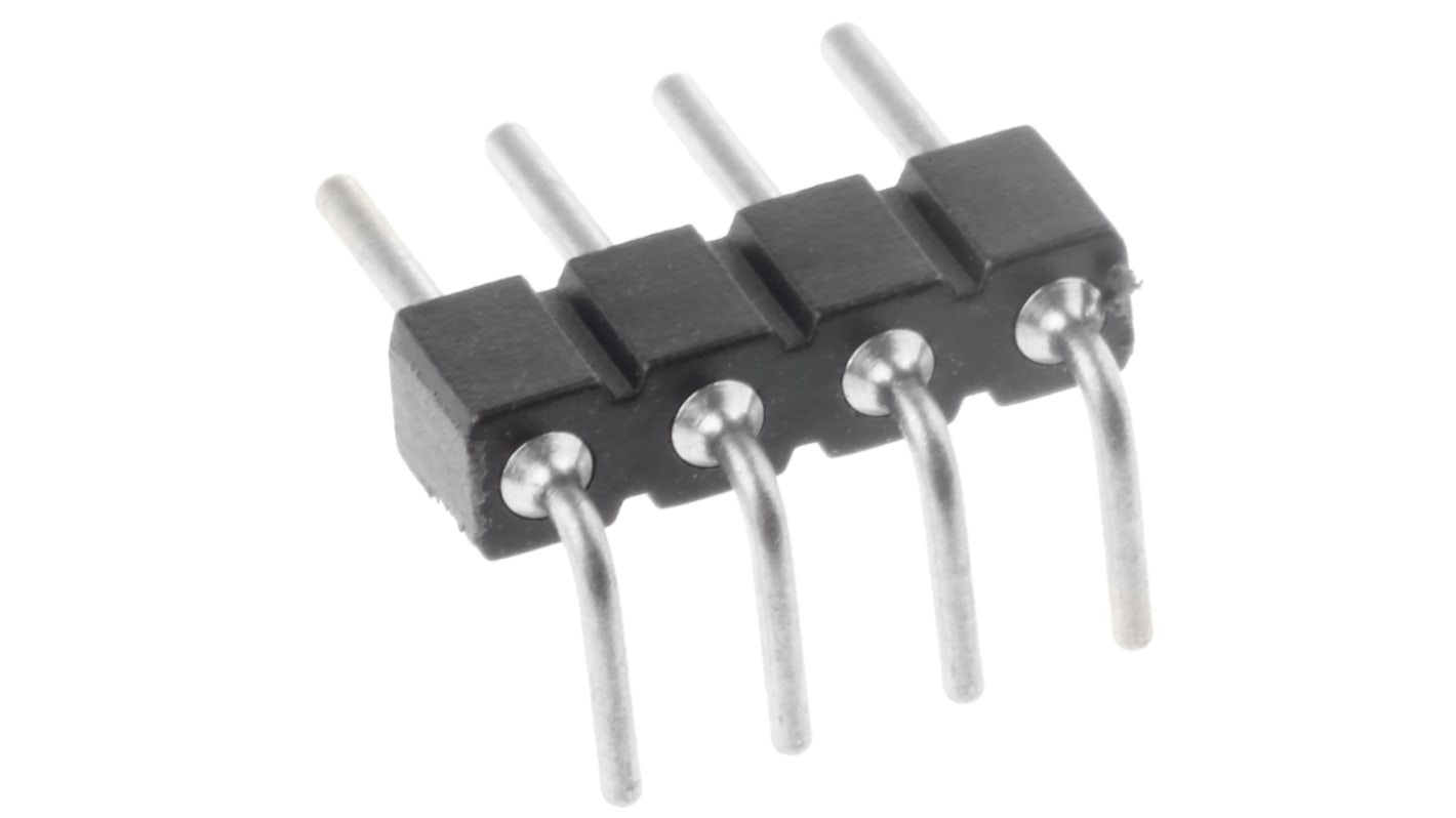 Preci-Dip Stiftleiste Stecker gewinkelt, 4-polig / 1-reihig, Raster 2.54mm, Lötanschluss-Anschluss, 3.0A, Nicht