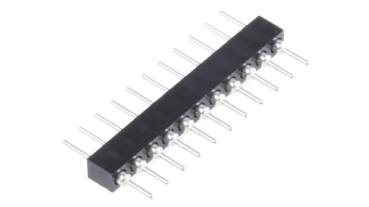 Preci-Dip Stiftleiste Stecker Gerade, 11-polig / 1-reihig, Raster 2.0mm, Lötanschluss-Anschluss, 3.0A, Nicht ummantelt