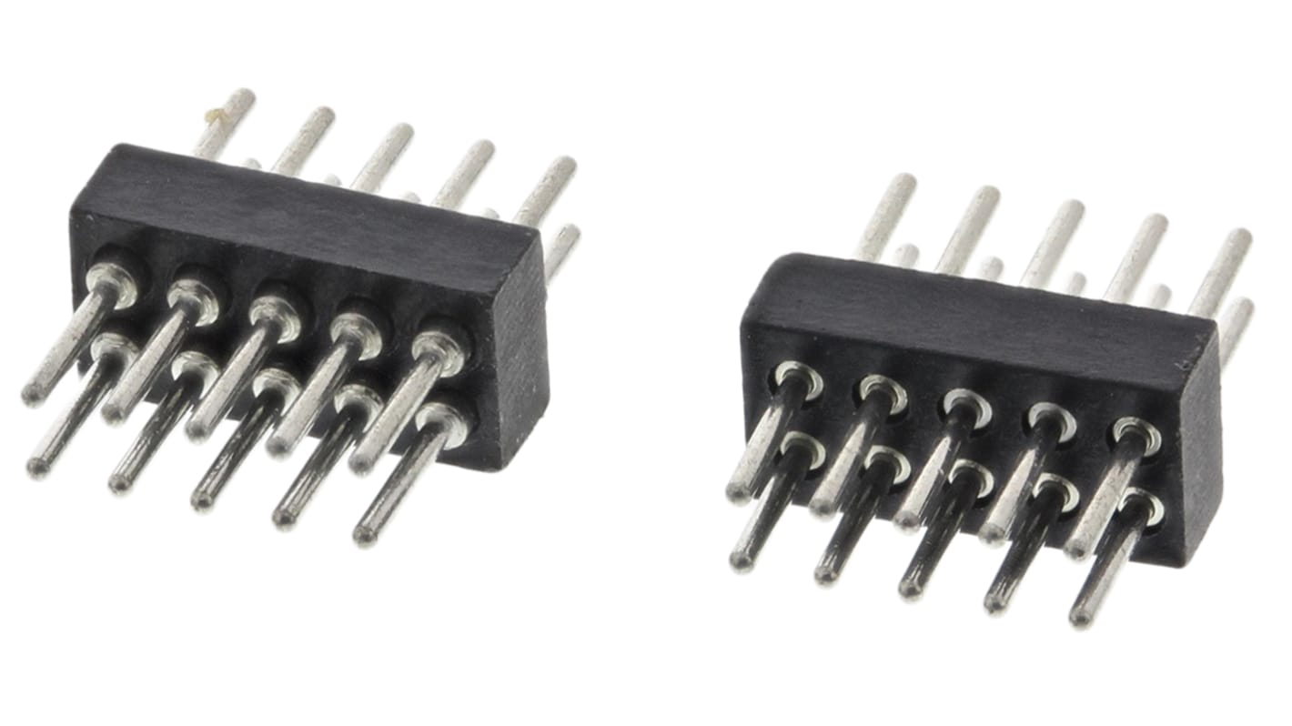 Preci-Dip Stiftleiste Stecker Gerade, 10-polig / 2-reihig, Raster 1.27mm, Lötanschluss-Anschluss, 1.0A, Nicht ummantelt