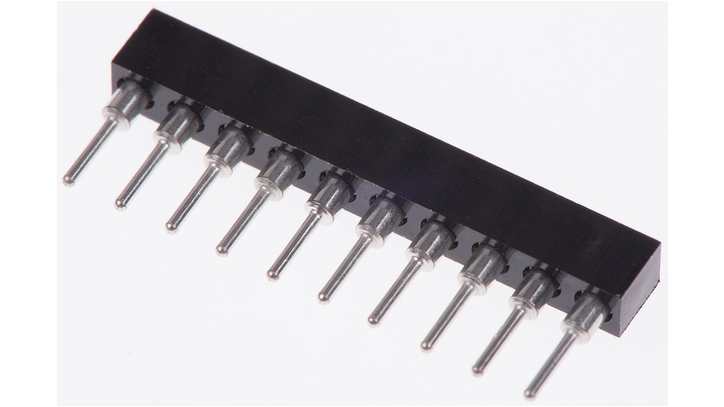 10 Way Preci-Dip Straight Through Hole 2mm SIL Socket, Solder, 3A 100 V ac, 150 V dc