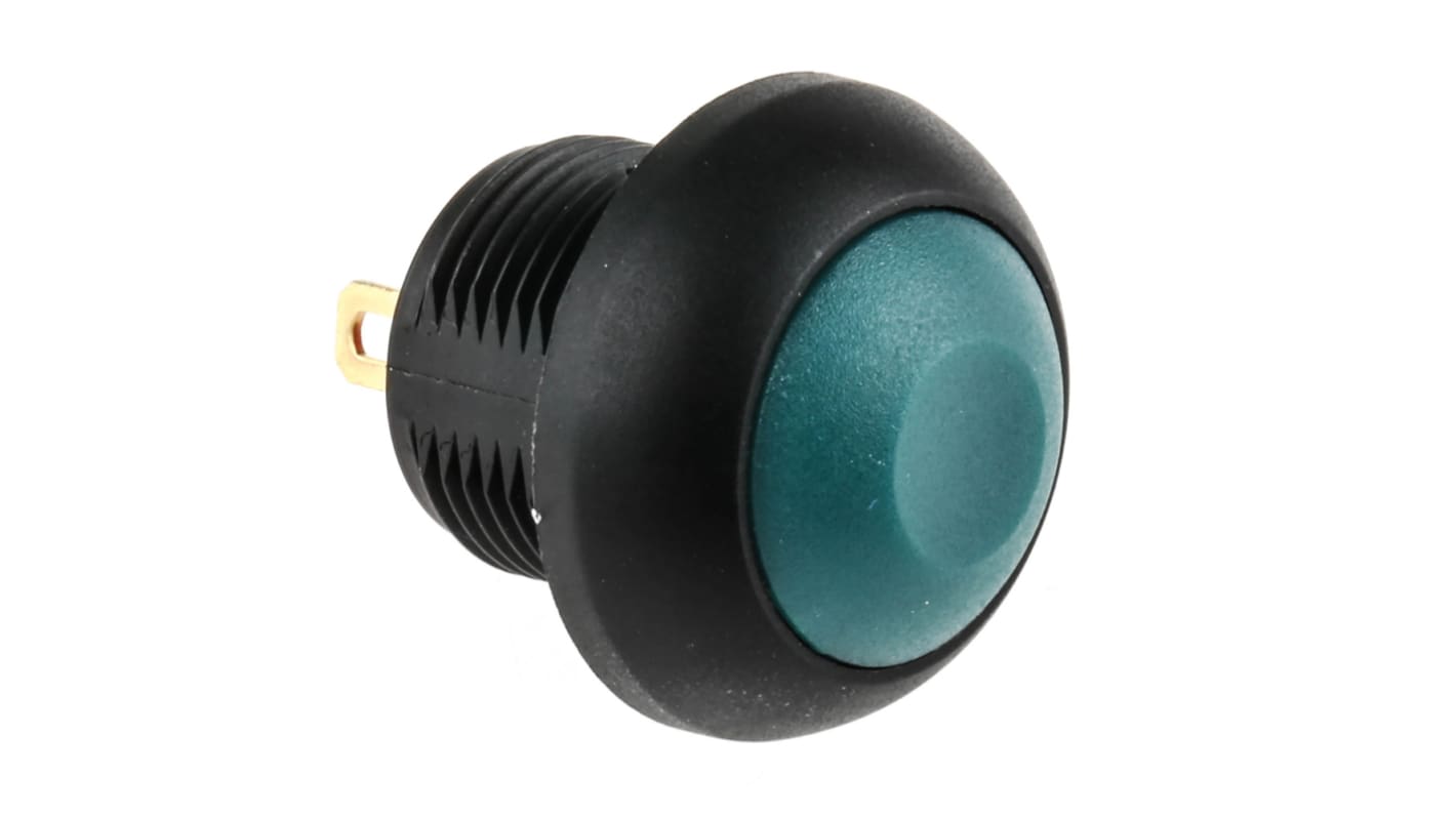 KNITTER-SWITCH Miniature Push Button Switch, Momentary, Panel Mount, 12.9mm Cutout, SPST, IP67