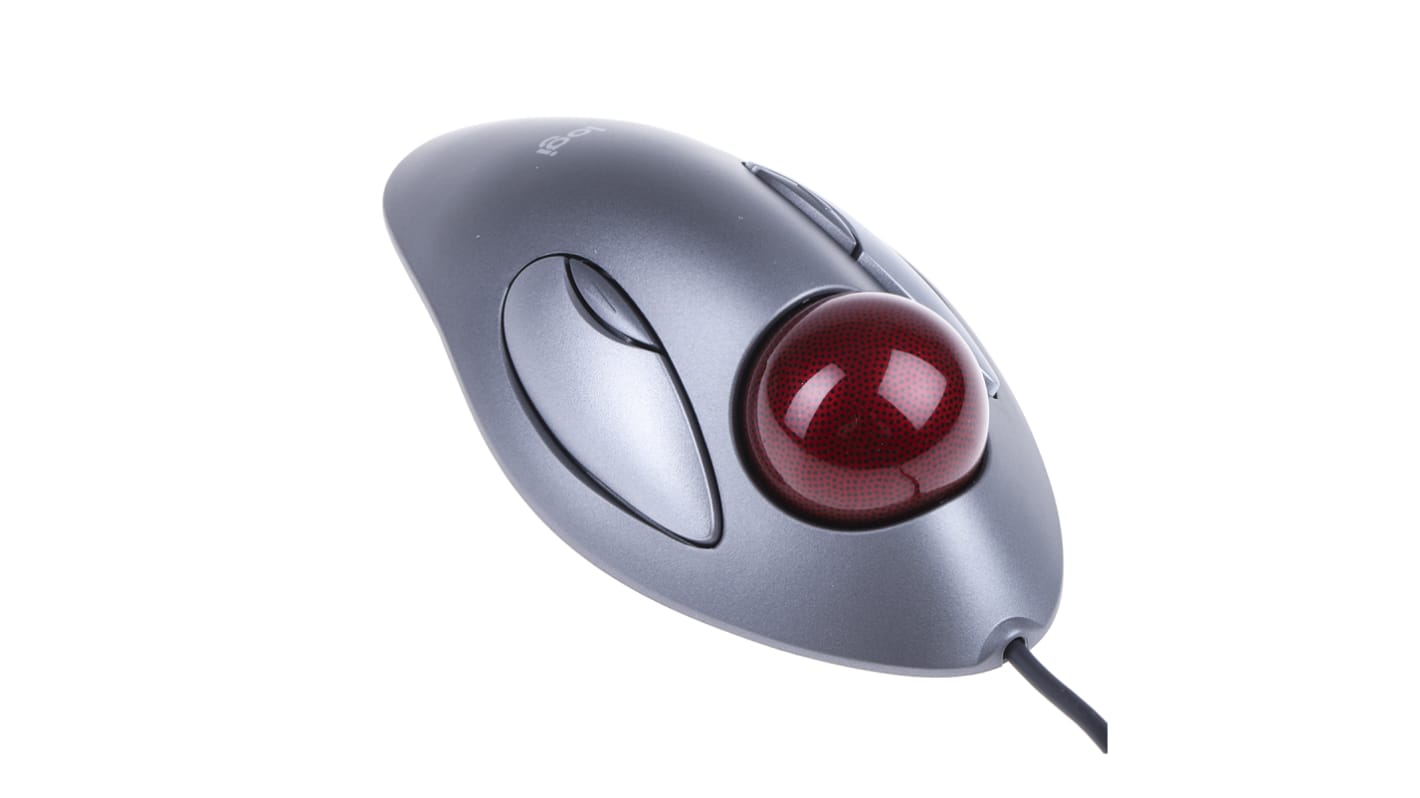 Myš Trackball 2tlačítková, Kabelová optická, USB Logitech, model: Mramor