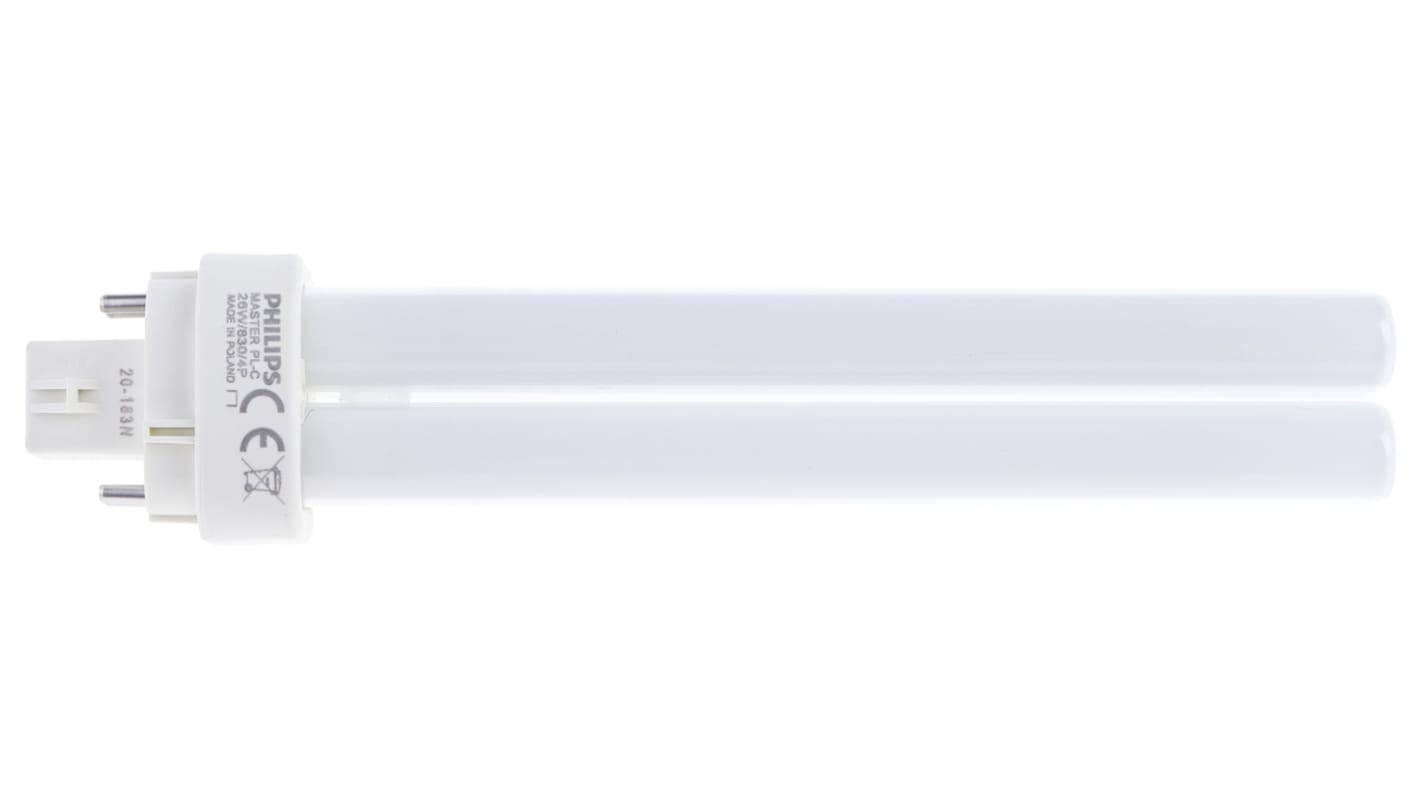 Lampadina fluorescente Philips Lighting con base G24q-3, 26 W, 3000K (Bianco caldo), forma 2D