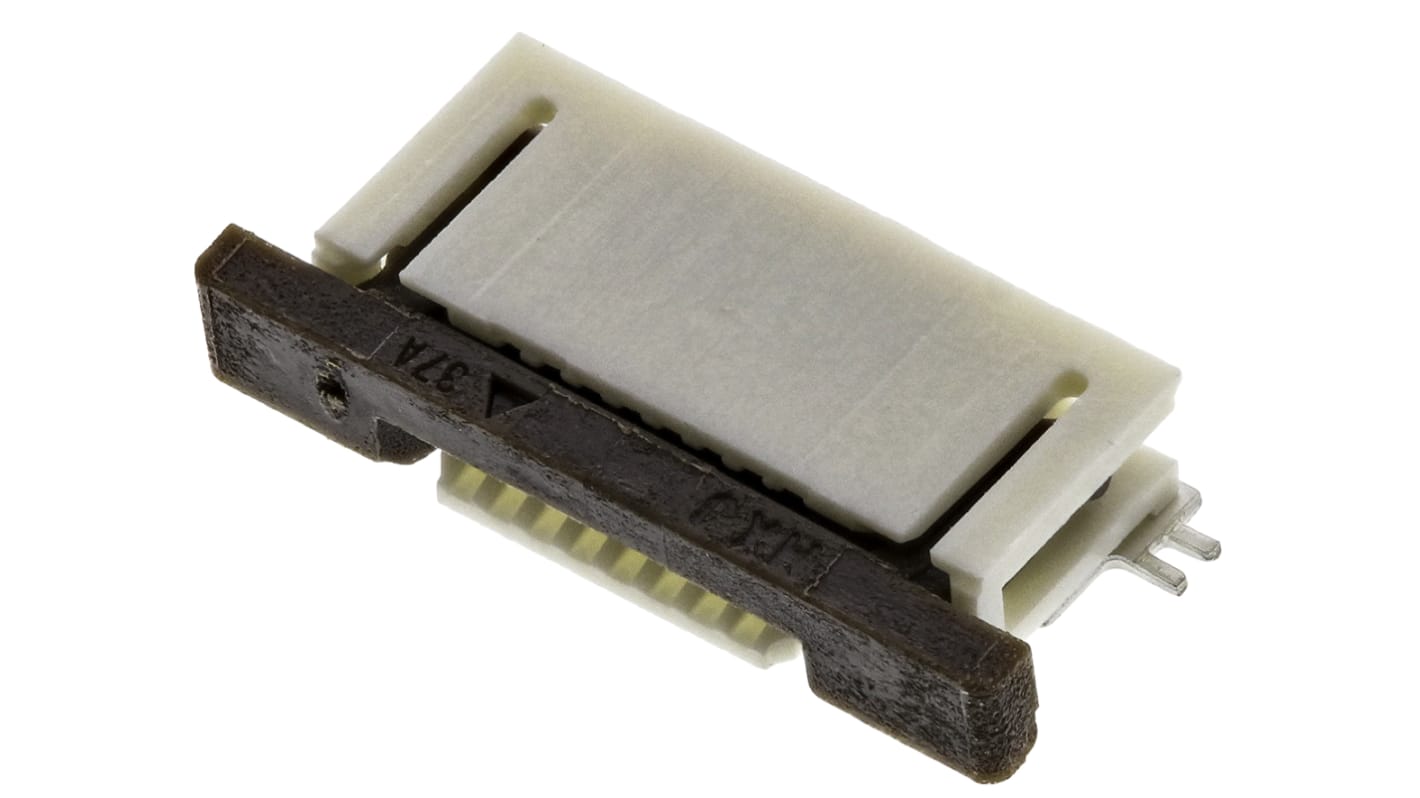 Conector FPC hembra Ángulo de 90° Molex serie Easy-On de 8 vías, paso 0.5mm, 1 fila, para soldar