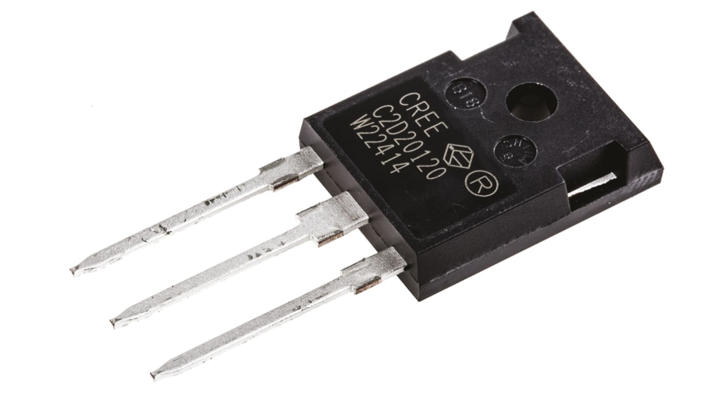 Wolfspeed 1200V 50A, Dual SiC Schottky Diode, 3-Pin TO-247 C2D20120D