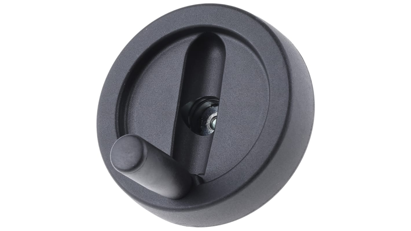 RS PRO Black Nylon Hand Wheel, 100mm diameter