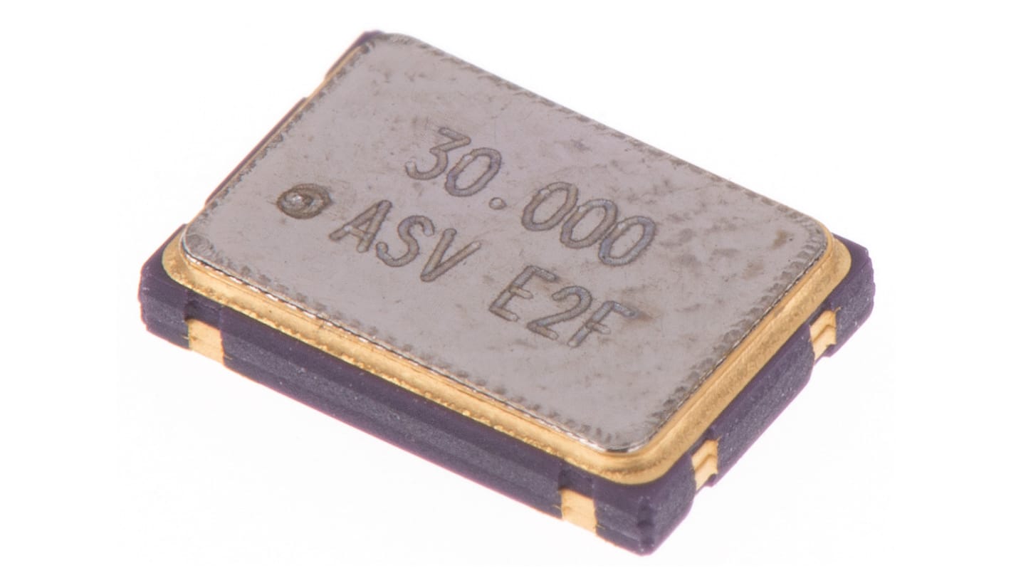 Abracon, 30MHz XO Oscillator, ±20ppm HCMOS, TTL, 4-Pin SMD ASV-30.000MHz-EJ