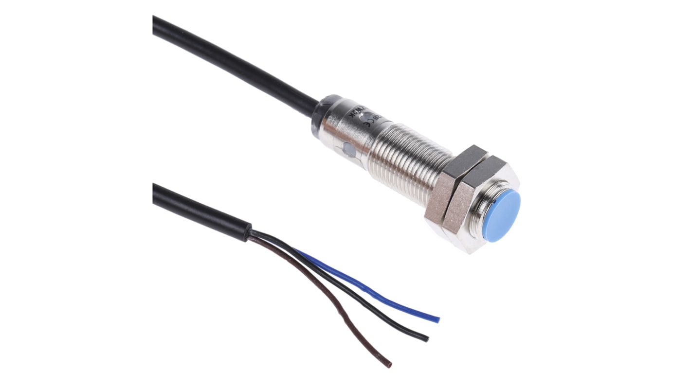 Sensor de proximidad Sick, M12 x 1, alcance 4 mm, salida PNP, 10 → 30 Vdc, IP67, 2kHz