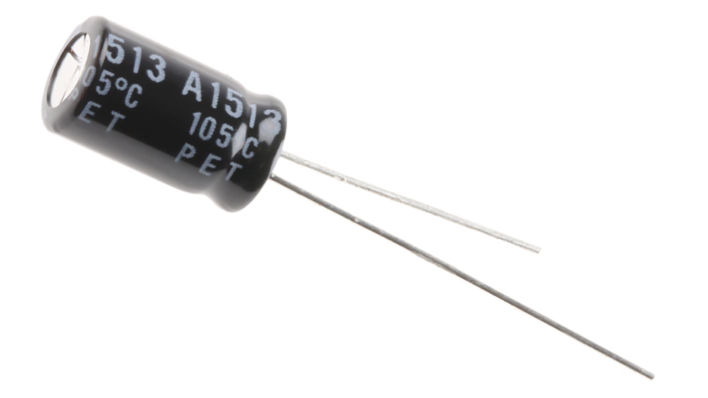 Rubycon ZLH, THT Aluminium-Elektrolyt Kondensator 470μF ±20% / 6.3V dc, Ø 6.3mm x 11mm, bis 105°C