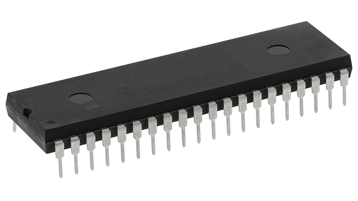 Microcontrolador Microchip PIC18F45K22-I/P, núcleo PIC de 8bit, RAM 1,536 kB, 16MHZ, PDIP de 40 pines