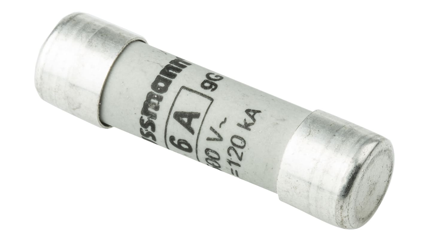 Eaton 6A Ceramic Cartridge Fuse, 10 x 38mm