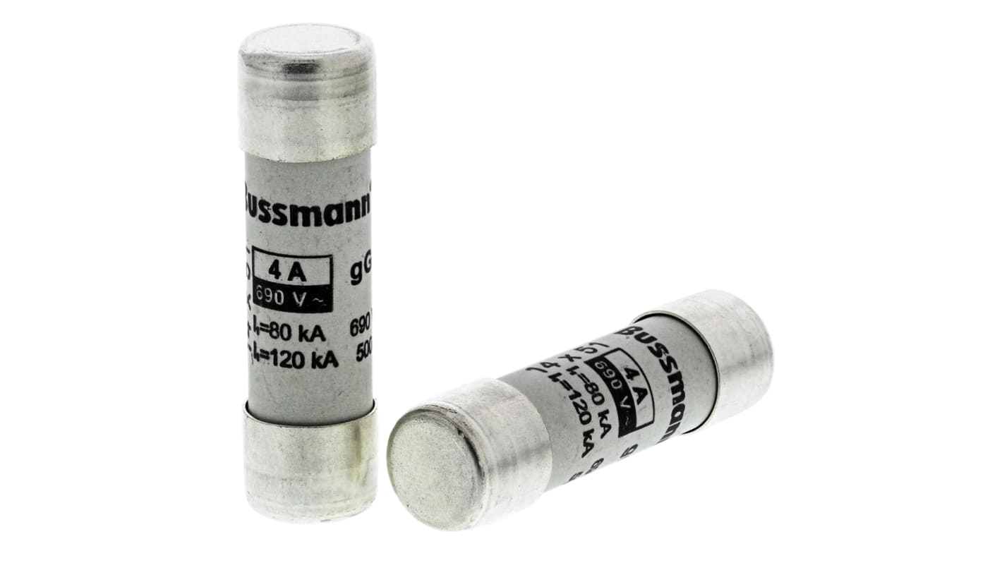 Eaton 4A Ceramic Cartridge Fuse, 14 x 51mm