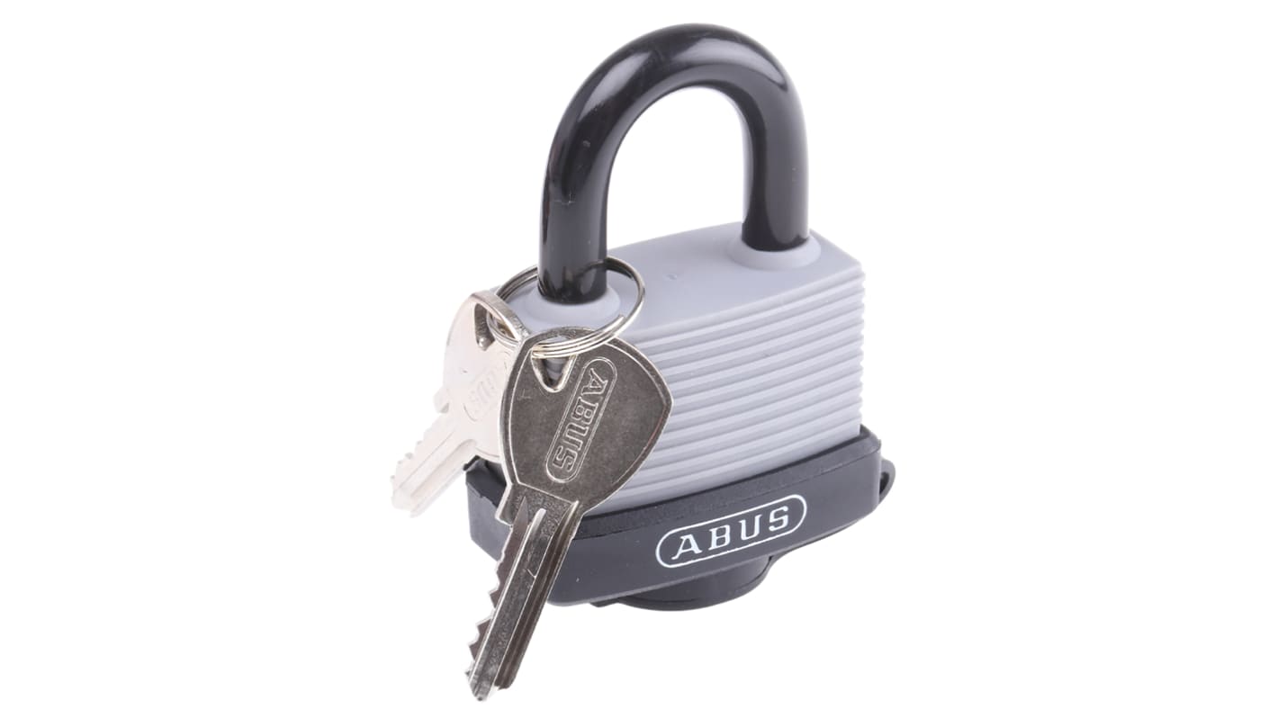 ABUS 安全用南京錠 アルミ、スチール グレー