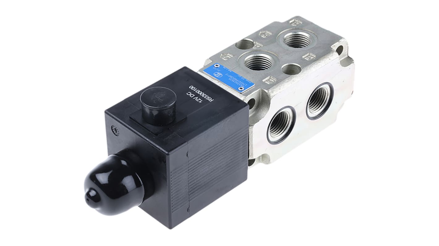 Bosch Rexroth Oil Control CETOP Mounting Hydraulic Flow Control Valve, G 1/2, 300bar, R933003835, 6-way, 90L/min