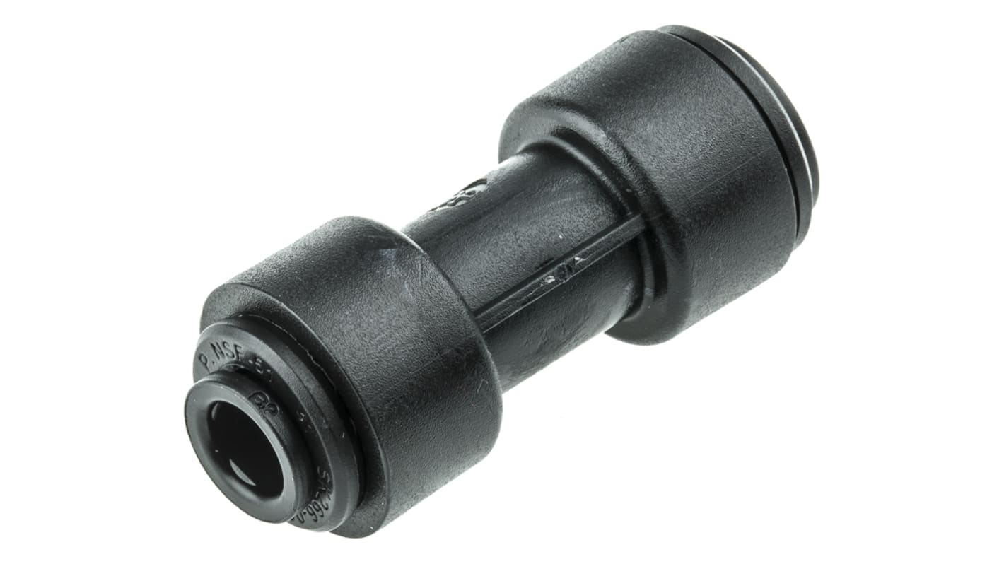 John Guest PM Series Reducer Nipple, Push In 8 mm to Push In 6 mm, Tube-to-Tube Connection Style