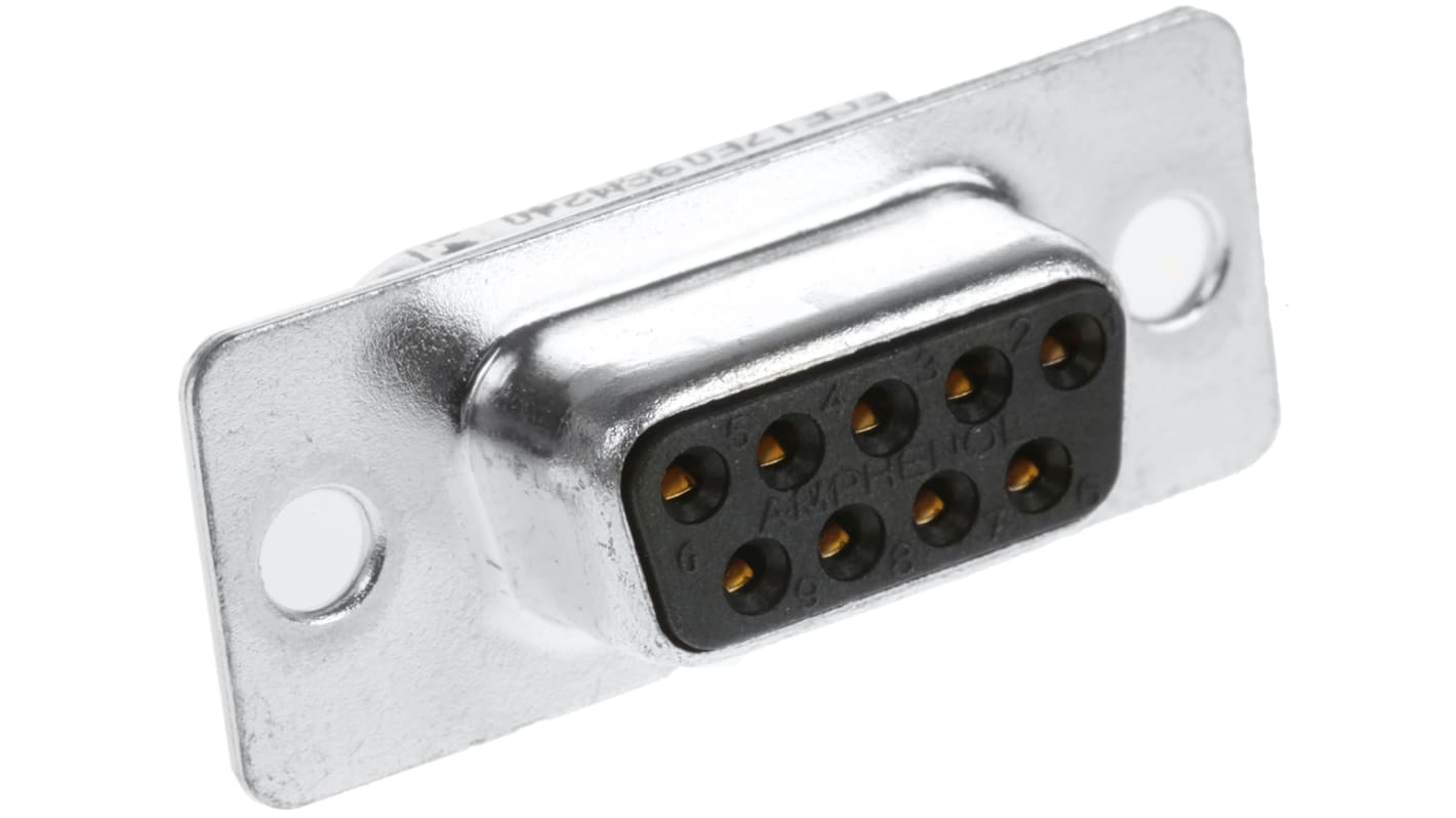 Conector D-sub Amphenol ICC, Serie FCE17, paso 2.74mm, Recto D-Sub filtrado, Montaje en Panel Mount, Hembra,