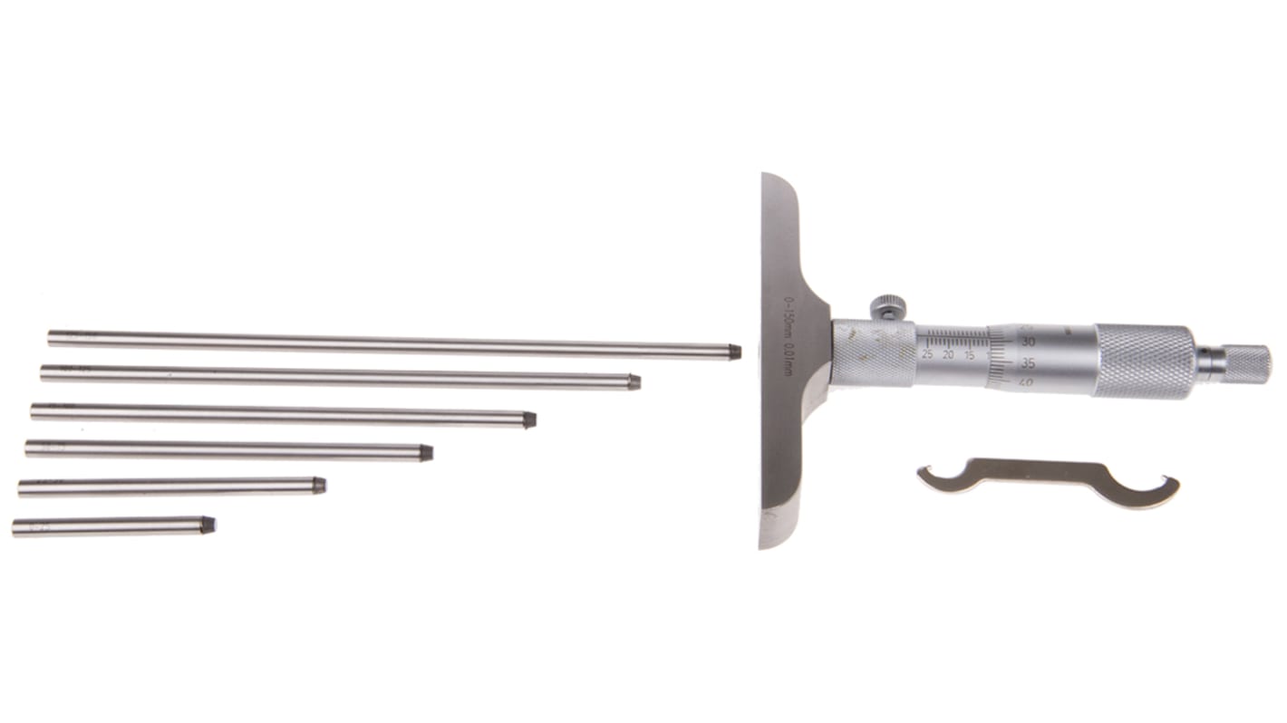 RS PRO 150mm Metric Depth Gauge Micrometer RS