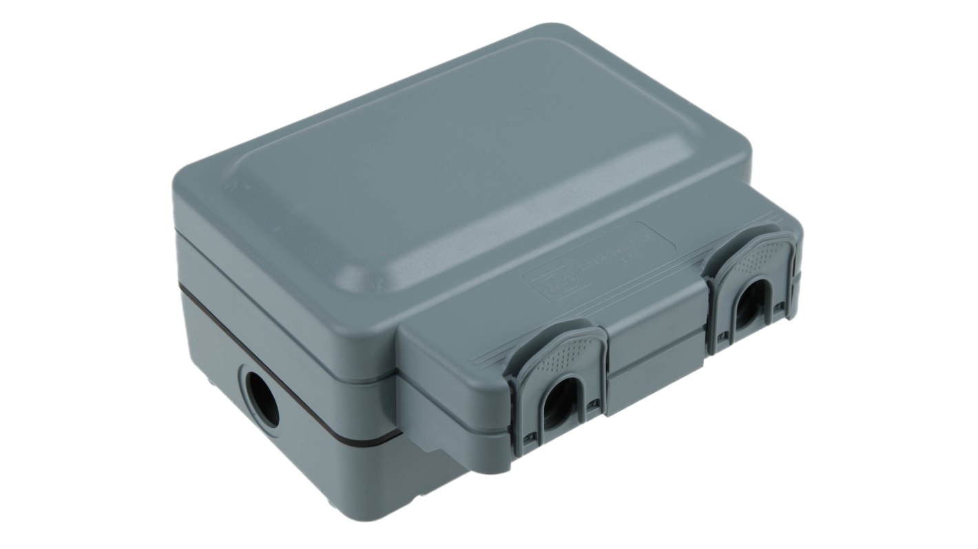 Conector hembra RCD MK Electric 1 módulo, 13A, IP66, Policarbonato de color Gris