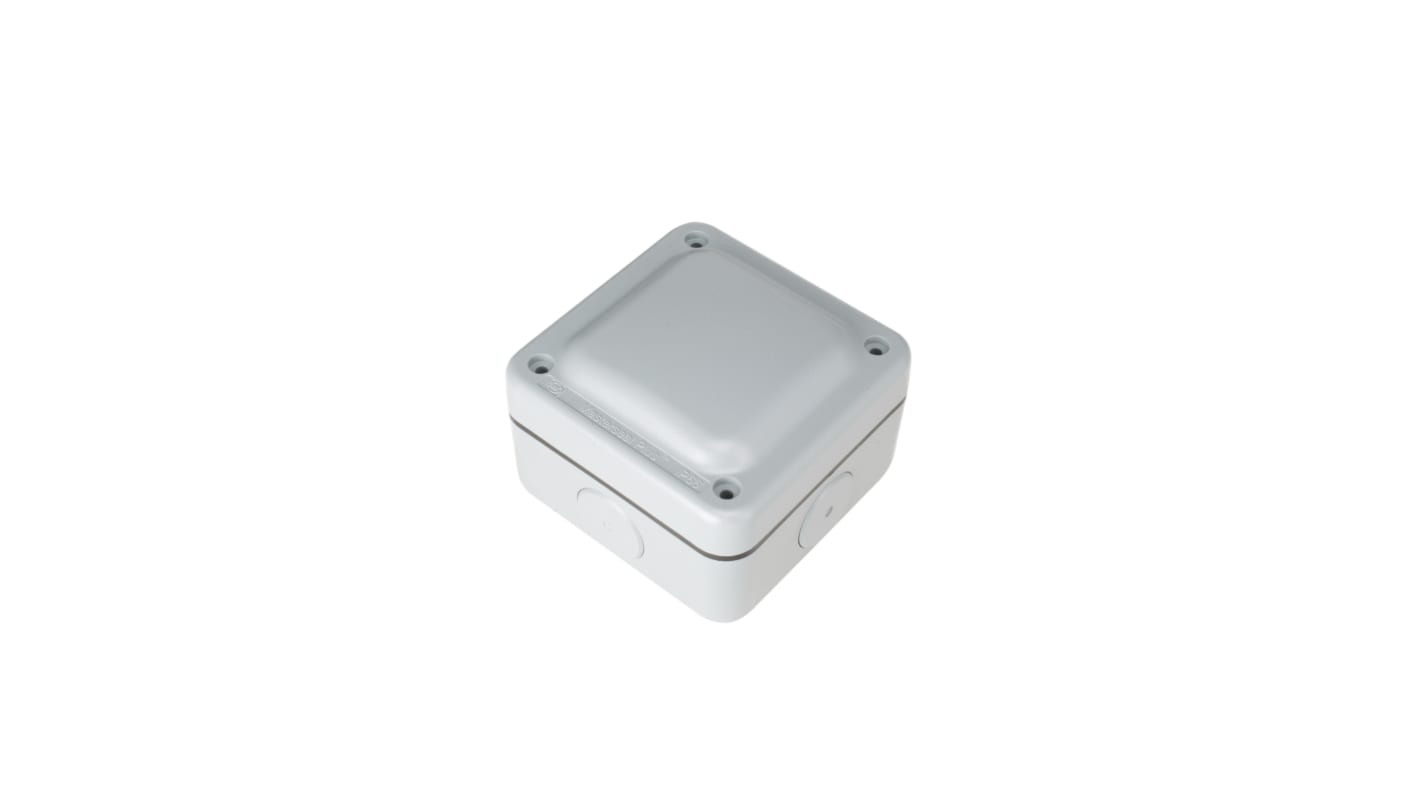 MK Electric Masterseal plus Series Grey Junction Box, IP66, 4 Terminals, 95 x 95 x 65mm