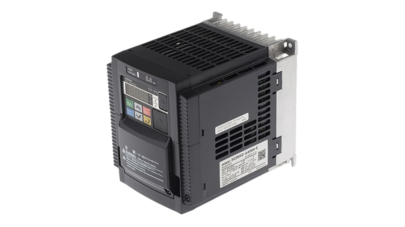 Omron Inverter Drive, 0.40 kW, 3 Phase, 400 V ac, 1.8 A, 3G3MX2 Series