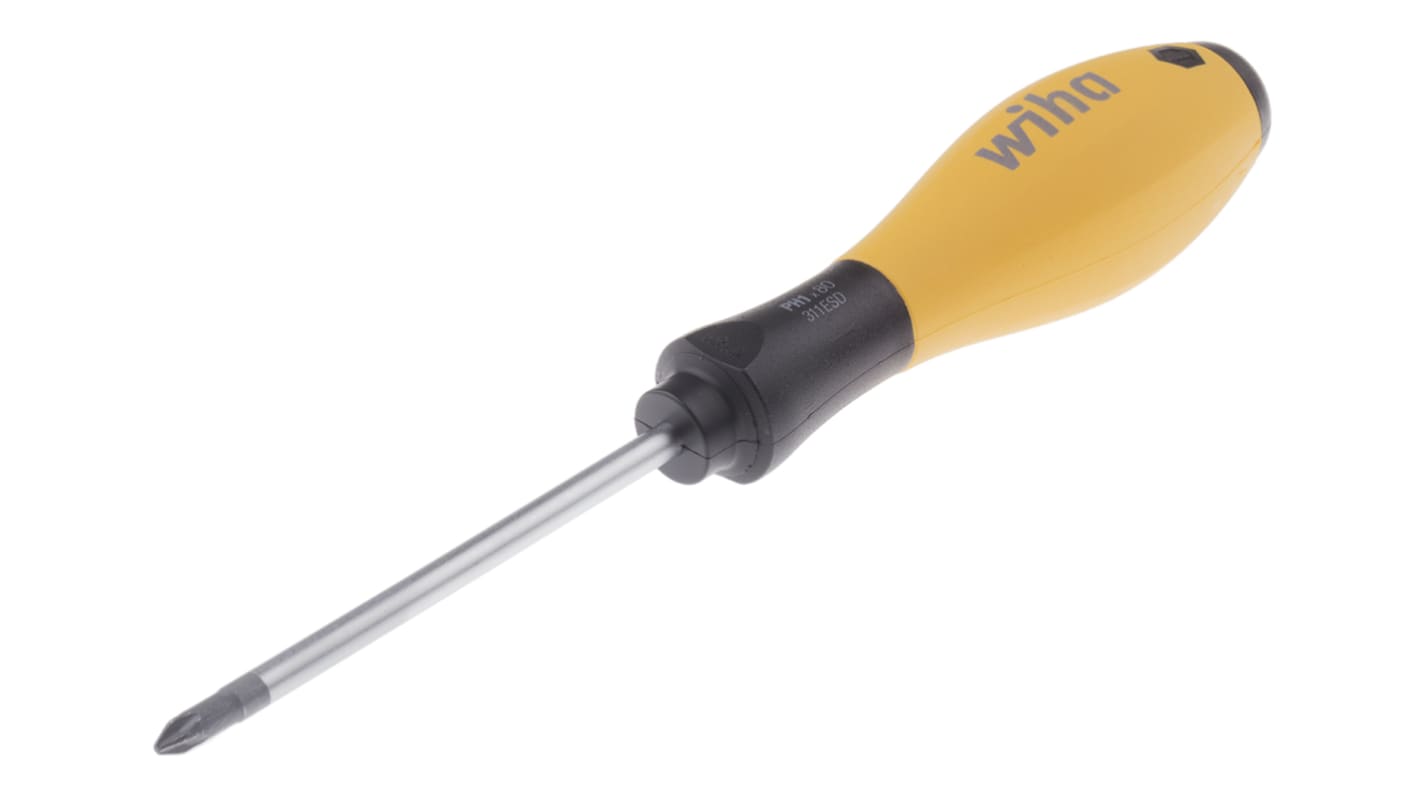 08185 Wiha Phillips Screwdriver, PH1 Tip, 80 mm Blade, 191 mm Overall