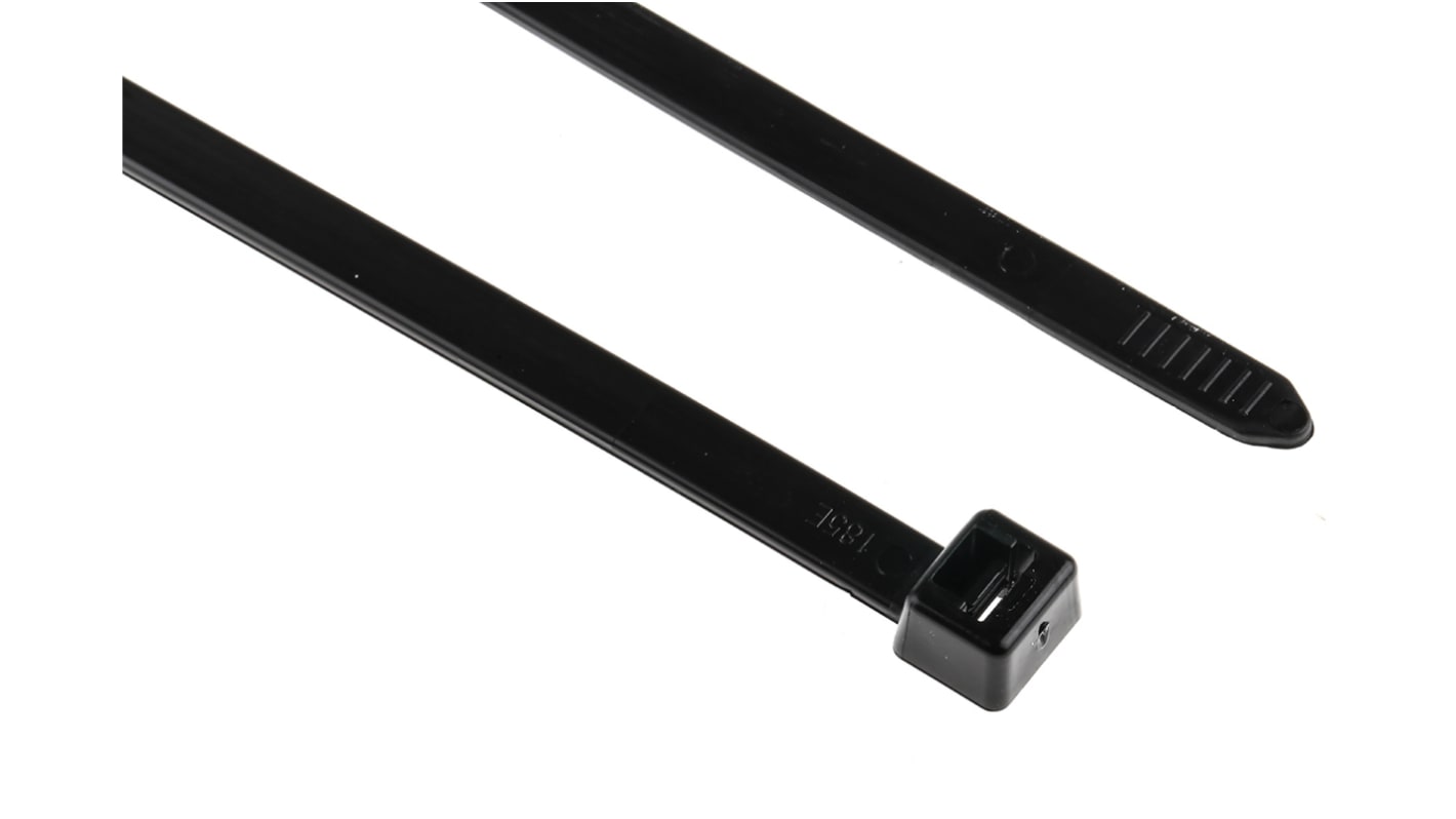 11112060 T120R(E)PA66WBK HellermannTyton Cable Tie, 380mm x 7.6 mm, Black Polyamide 6.6