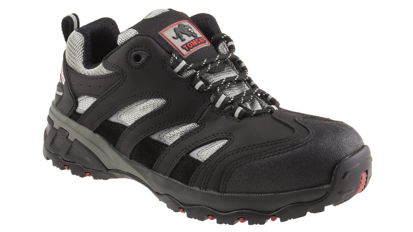 RS PRO Herren Sicherheitshalbschuhe Schwarz, mit Zehen-Schutzkappe EN 20345 S1P, Größe 42 / UK 8