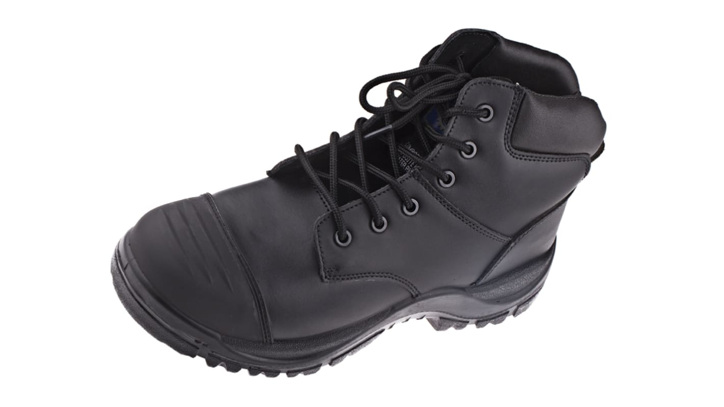 RS PRO EN20345 S3, Herren, Sicherheitsstiefel Schwarz, mit Zehen-Schutzkappe, Größe 41 / UK 7