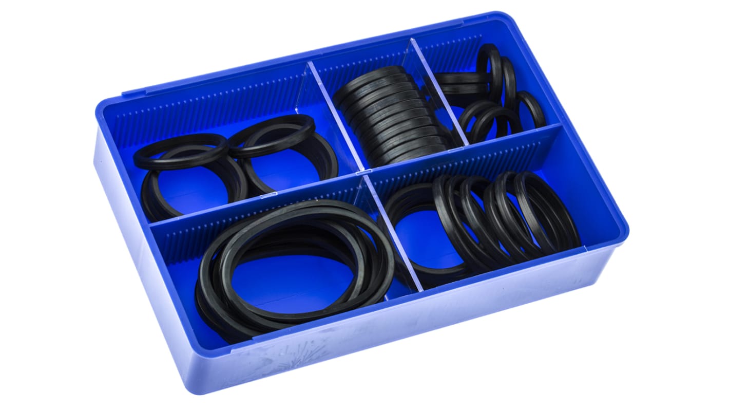 RS PRO Imperial DRing Flange Seal Kit Nitrile, Kit Contents 50 Pieces RS