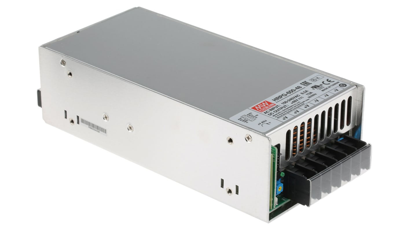 Alimentatore switching MEAN WELL HRPG-600-48RS, 624W, ingresso 120 → 370 V dc, 85 → 264 V ac, uscita 48V